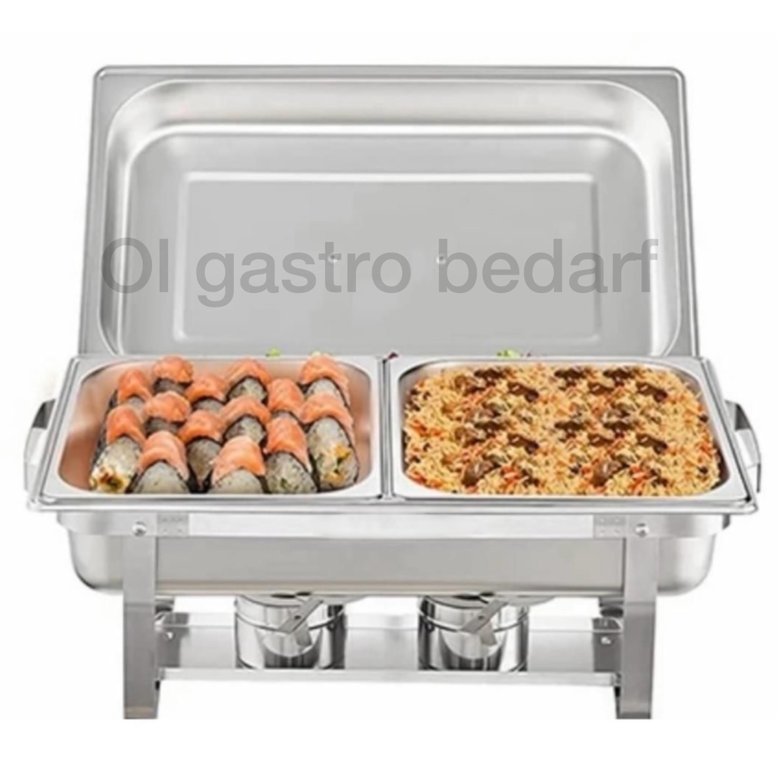 Chafing Dish Speisewärmer 2GN 1/2 65mm Tiefe 9L kapazität