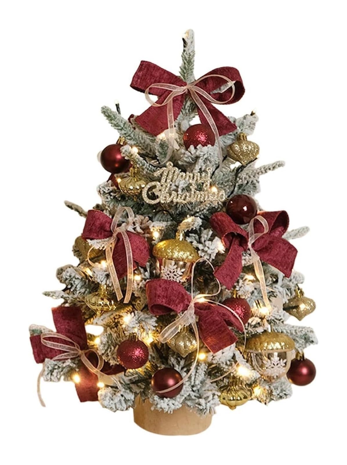 6ft Christmas Tree Snowy Flocked Mini Christmas Tree Small Artificial Christmas Tree, for Tabletop Indoor Holiday Decorations