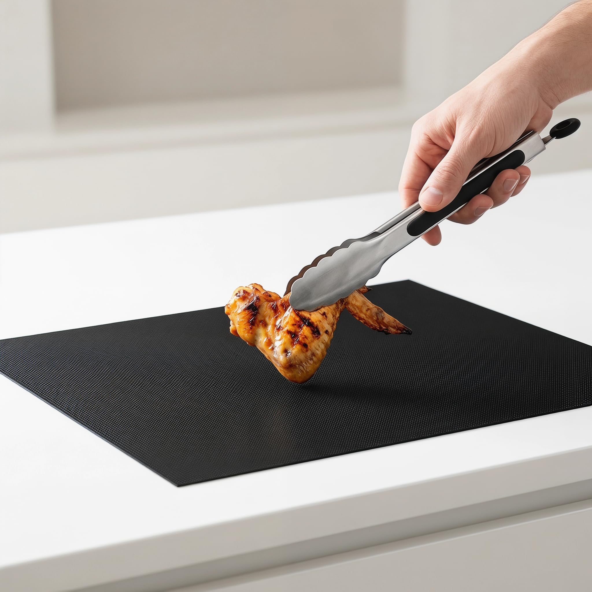 Lámina para hornear permanente, 12 unidades, 40 x 33 cm, antiadherente, reutilizable, de PTFE, para horno, parrilla y bandeja de horno (12 unidades de 40 x 33 cm)