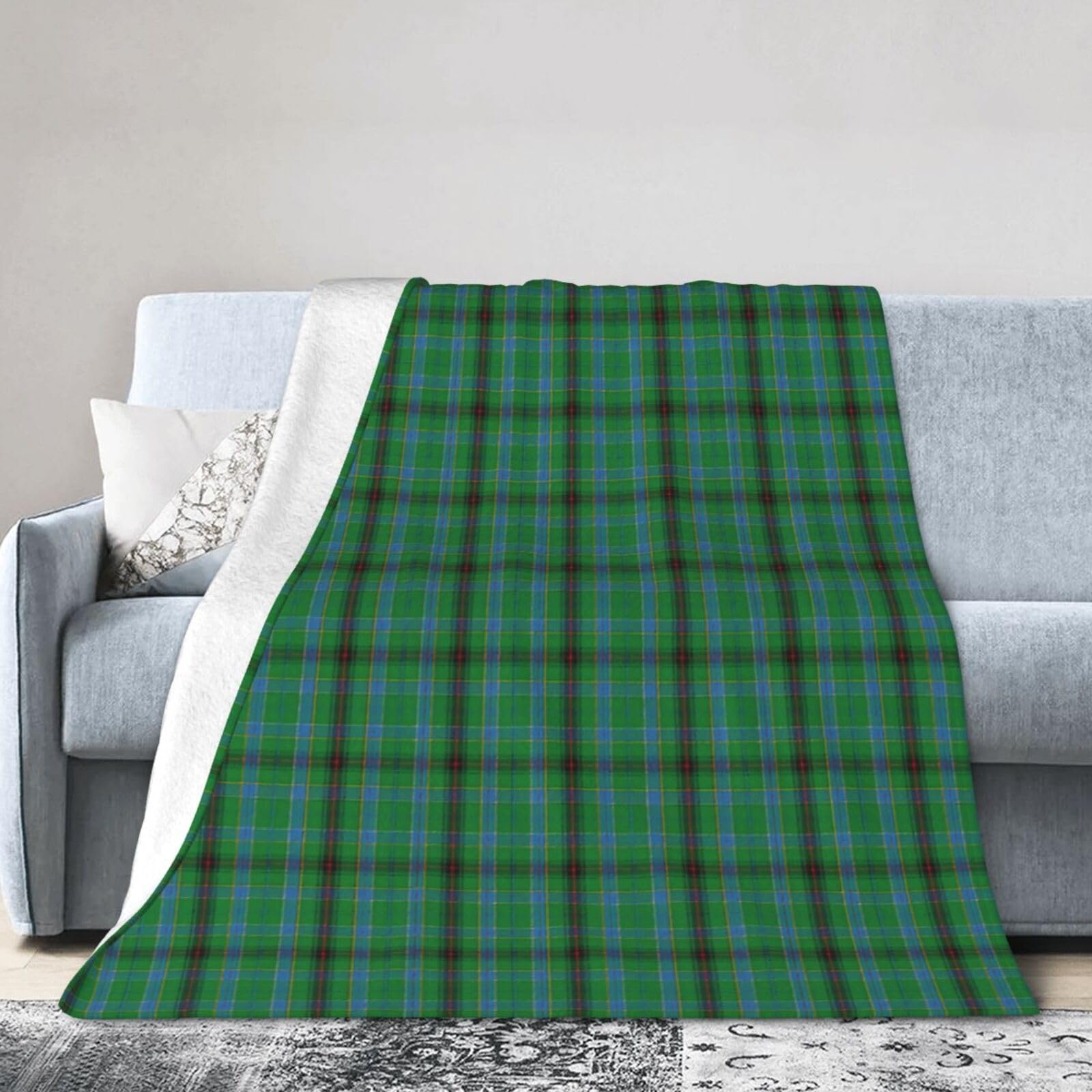ERTDFXCV Scottish Clan Duncan Tartan Plaid Blanket 60"x50"