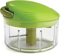 Kuhn Rikon Pull Chop 2-Cup Manual Food Chopper Processor - Cord Pull for Onions, Garlic, Herbs, Green