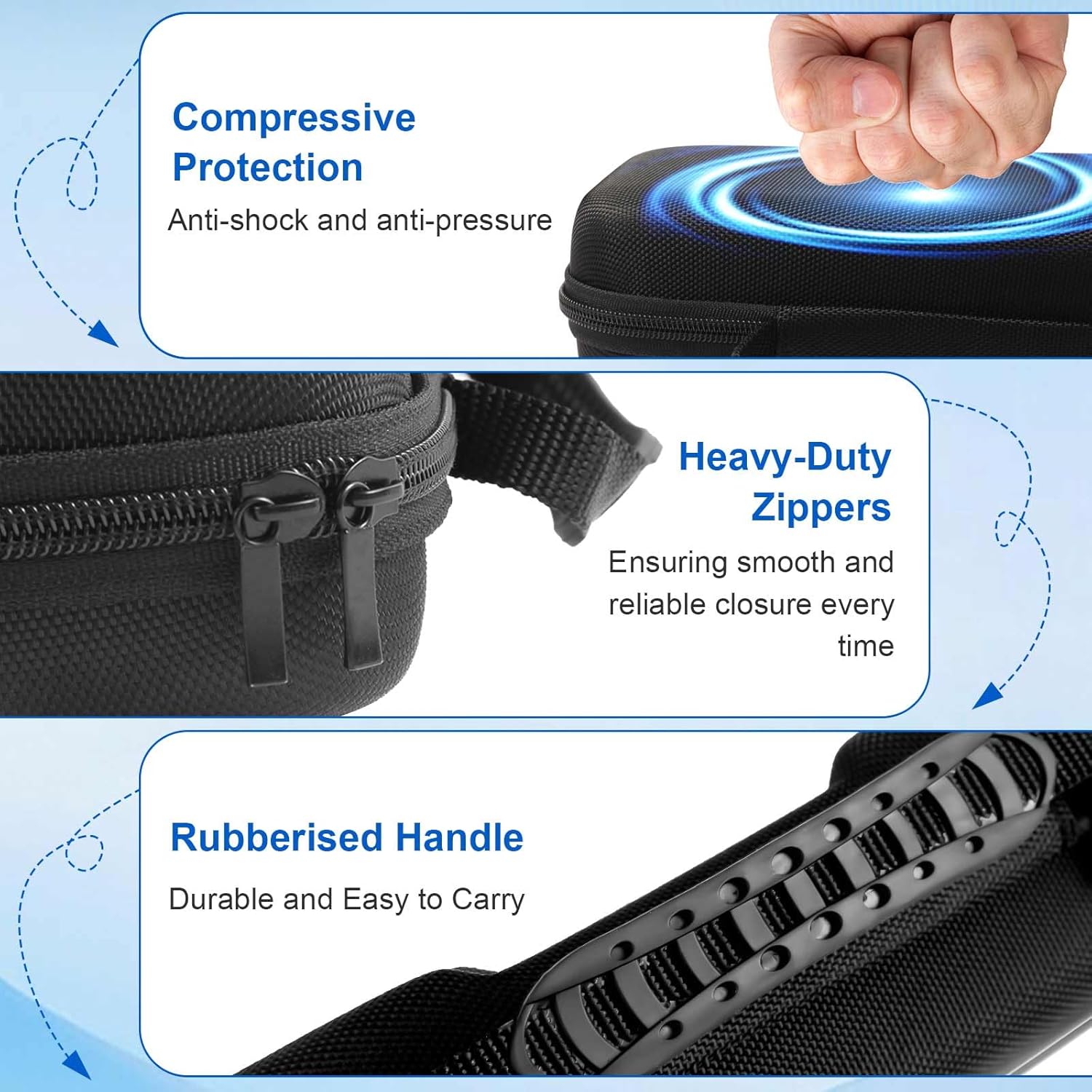 YOOWA Accessories Kit for Nintendo Switch 2 2025 - Sturdy Accessories Bundle for NS 2 with Carrying Case, dockable cover case, 2 Pack Tempered Glass Screen Protector, 6 Thumb Grips - Black - Image 3