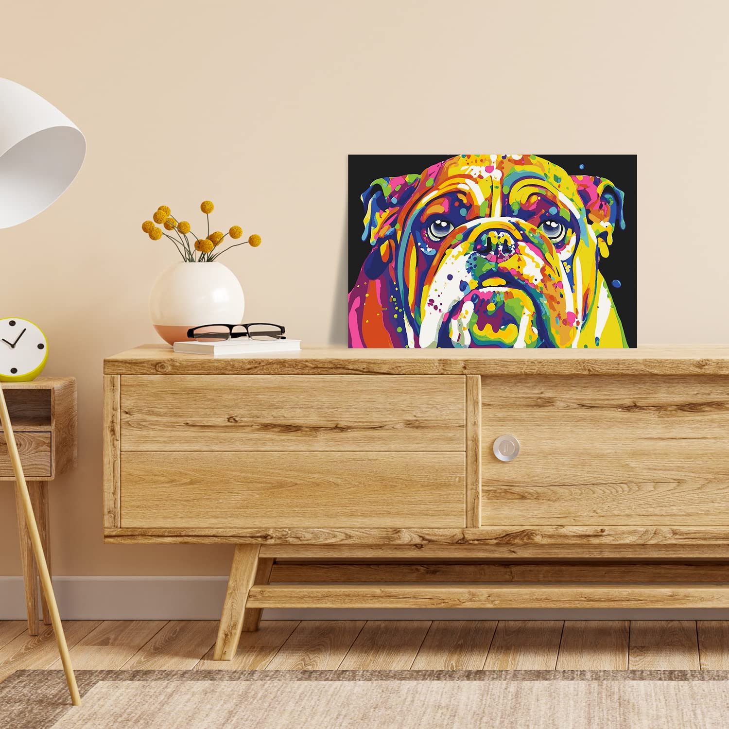 Malen nach Zahlen Erwachsene - Hund Heinrich 120 x 80 cm groß XXL Premium-Malset ohne Rahmen, Hergestellt in unserer Produktion in Deutschland, Kreative