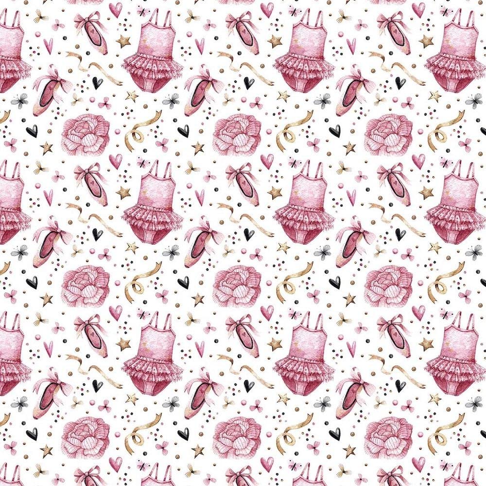 Oh Sew Crafty Limited Girls Multicoloured 100% Cotton Digital Fabric Ballerina 140Cm Wide (Sold Per Half Metre)