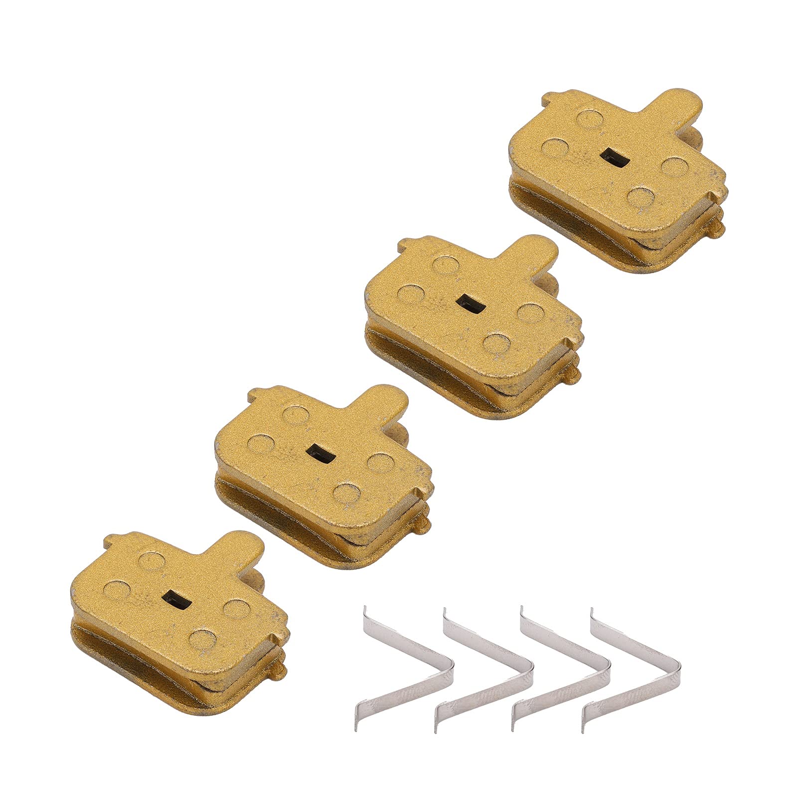 4 Pairs Bicycle Brake Pads with Spring, Metal Disc Brake Pads Replacement Fit for M355 M446 Bike Accessories