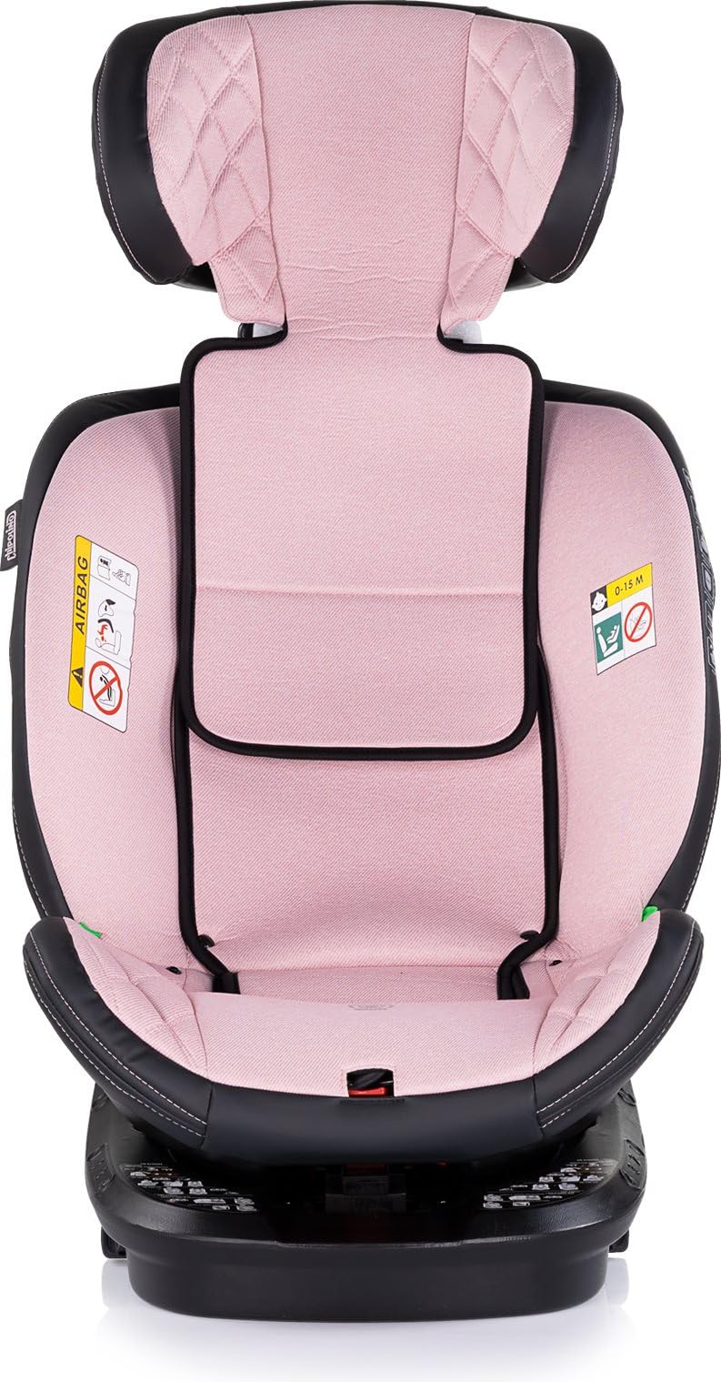 Chipolino Fotelik dziecięcy Hypnotic i-Size (40-150 cm) Isofix, Top Tether, zagłówek, kolor: różowy