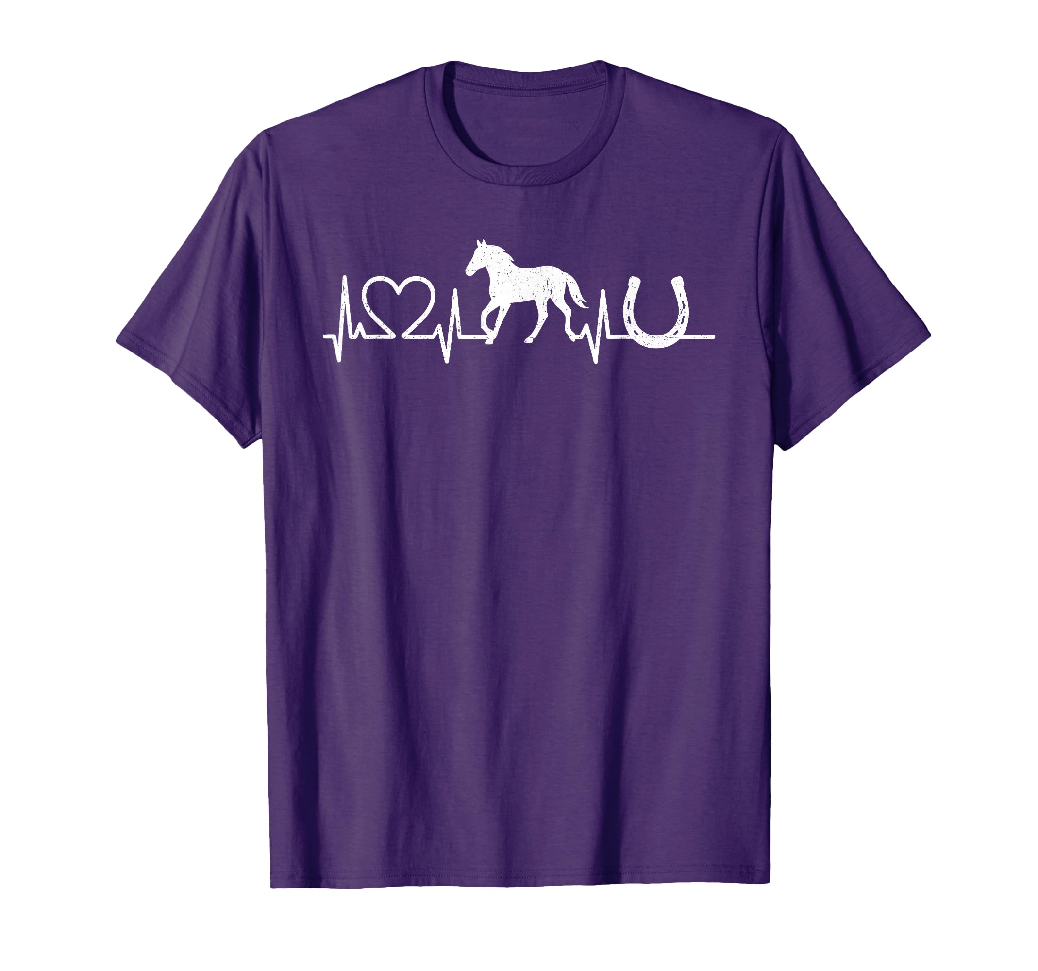 Horse Heartbeat Equestrian Horse Lover Rider Horseback T-Shirt