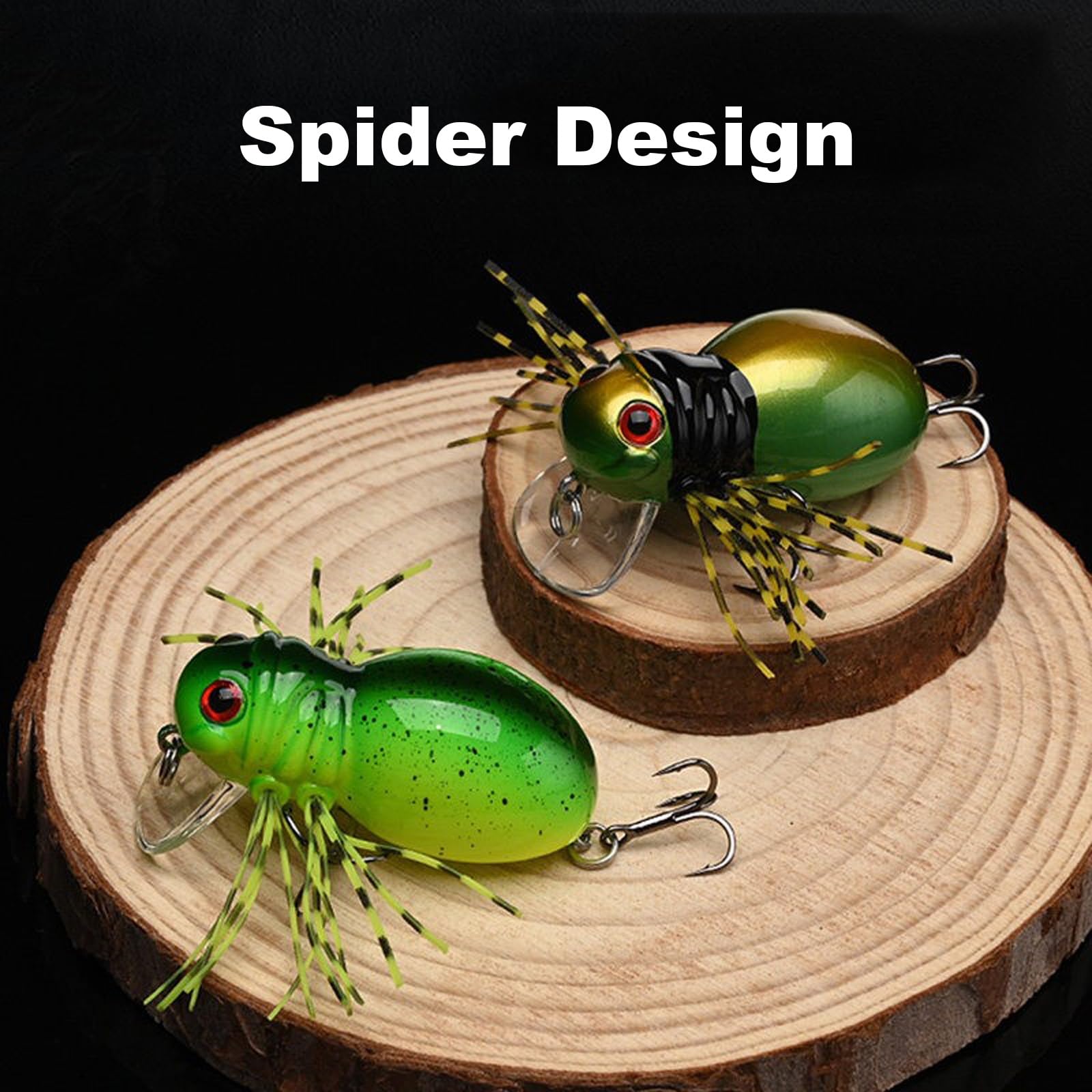 Le Esche Spider Sono Esche Artificiali Biomimetiche Simili A Insetti Adatte for La Pesca In Acqua Dolce e Salata di Spigole, Carpe e Lucioperca