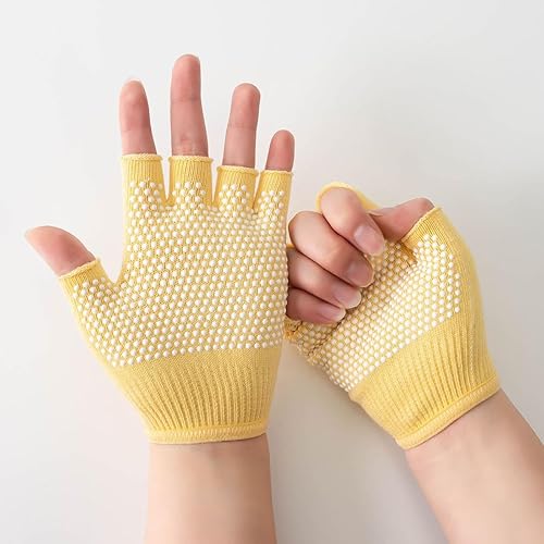 Miniatura 3 de 1 par de guantes de entrenamiento antideslizantes de silicona de cinco dedos para ciclismo, ejercicio de fitness, guantes de entrenamiento con