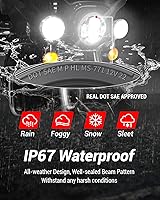 Vista 5 de Z-OFFROAD Nuevo faro LED de motocicleta de 7 pulgadas con luces antiniebla de 4.5", kit DOT compatible con Harley Davidson Road King Electra Glide