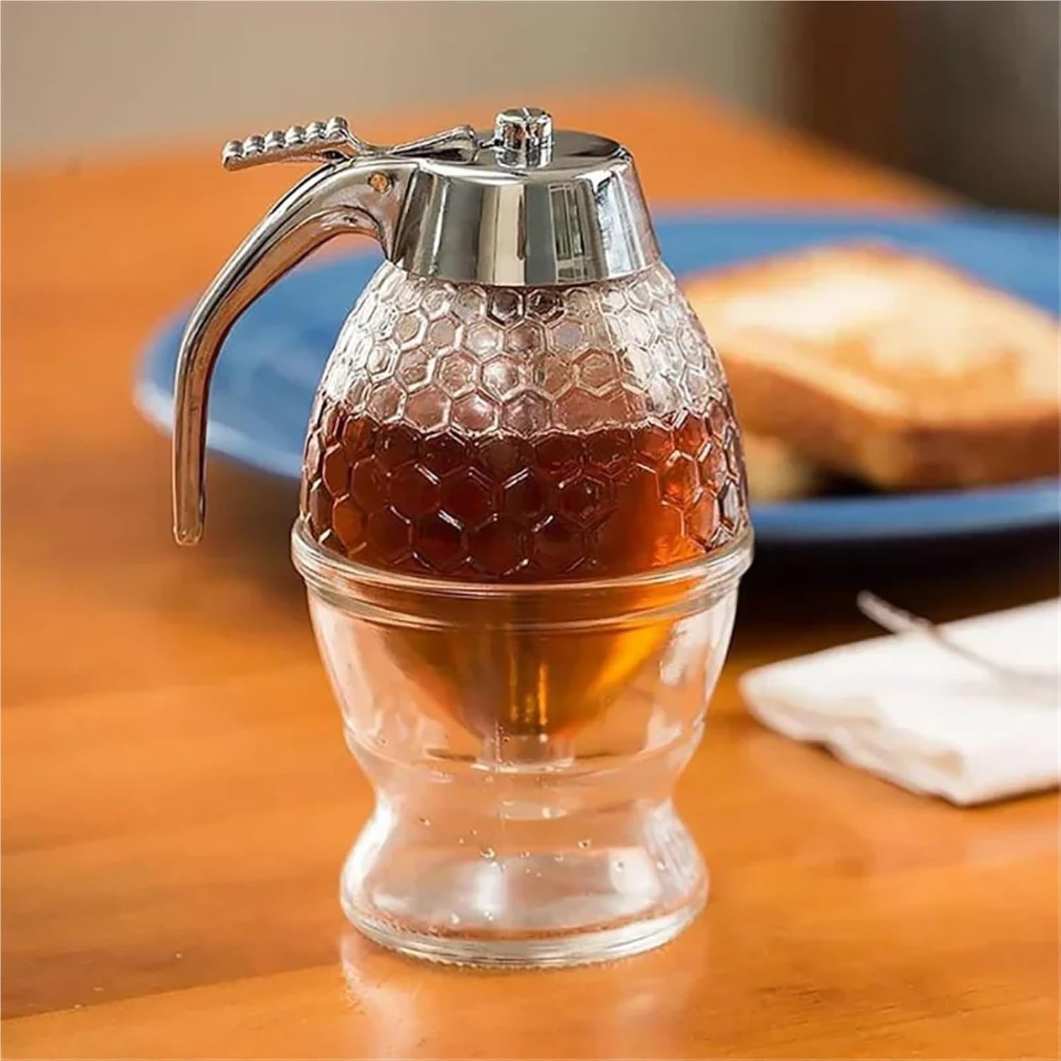 Plastic Dispenser Extruder Juice Bottle Jar Honeypot Honey Syrup Press Type Lower Spear Storage Tank