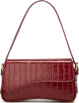 Shoulder Bag for Women Y2K Trendy Purse Vegan Leather Hobo Handbags Clutch Saddle Bag with 2 Removable Strap