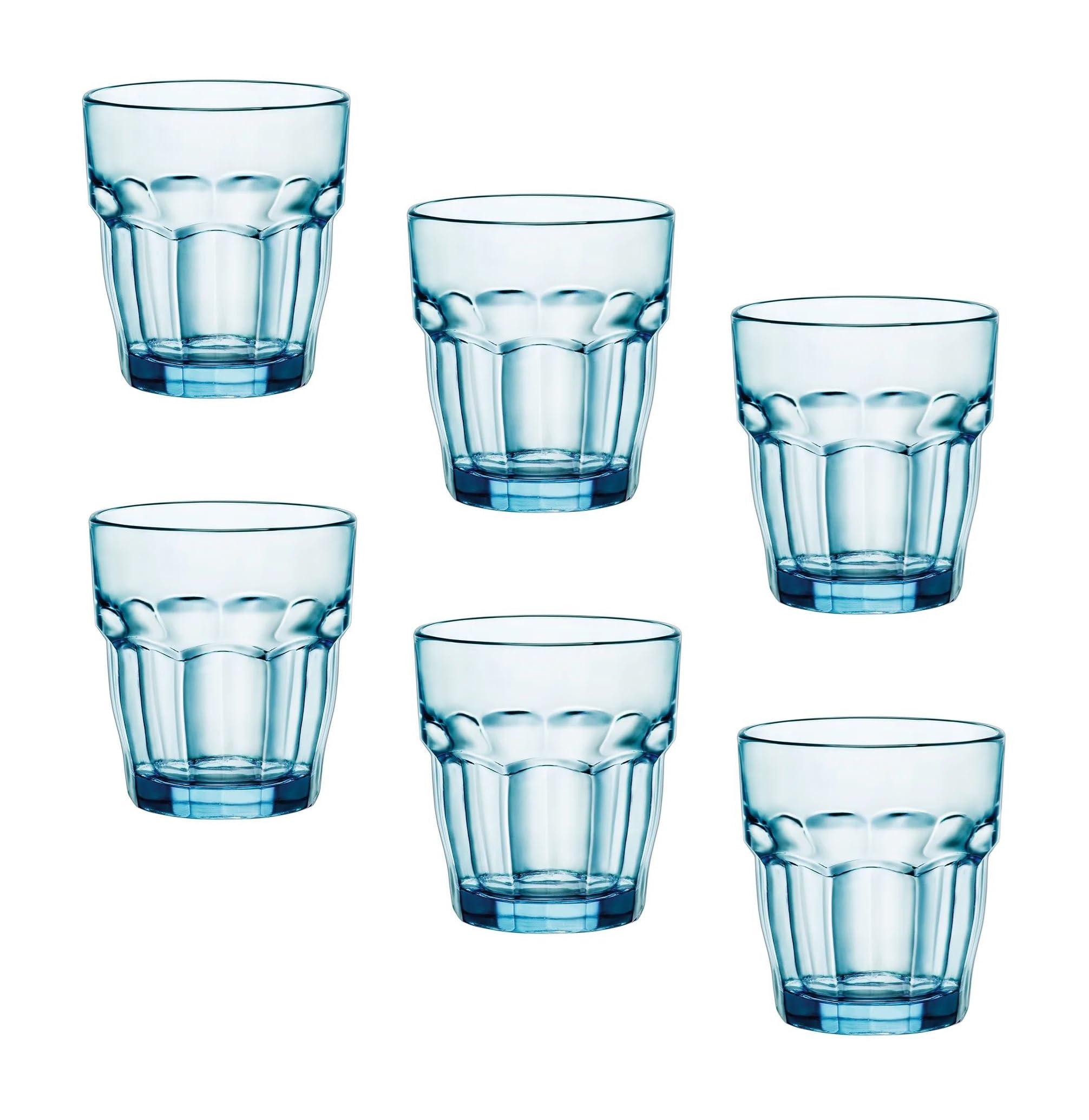 Bormioli Rocco Blue Rock Bar Lounge Rocks Glasses, Set Of 6, 27 Cl 9 1/4 Oz.