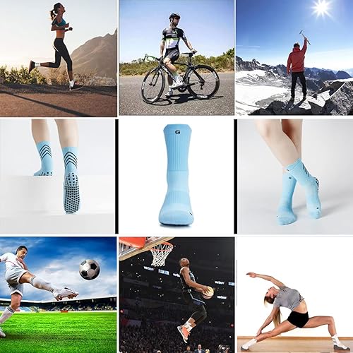 Miniatura 6 de Calcetines deportivos antideslizantes para hombres y mujeres, calcetines de fútbol con agarre, calcetines de entrenamiento deportivo, fútbol, yoga,