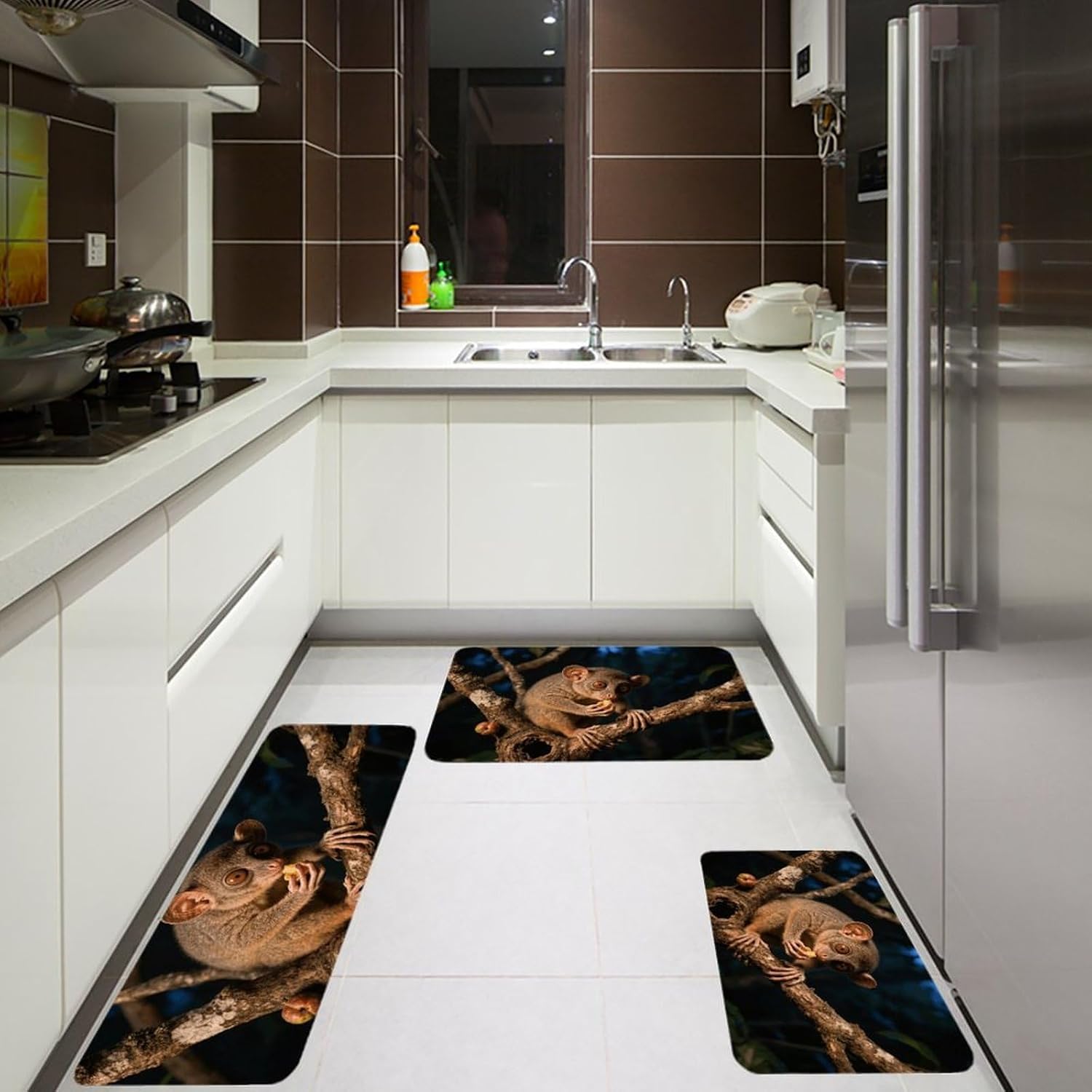 Foraging Aye - Aye Kitchen Mats for Floor 3 Pcs Kitchen Rugs