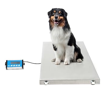 VivaComfort Veterinary and Dog Scale - Large Animal Digital Livestock Scale, 660 lbs Capacity, 44.09L x 20.47W x 1.77H