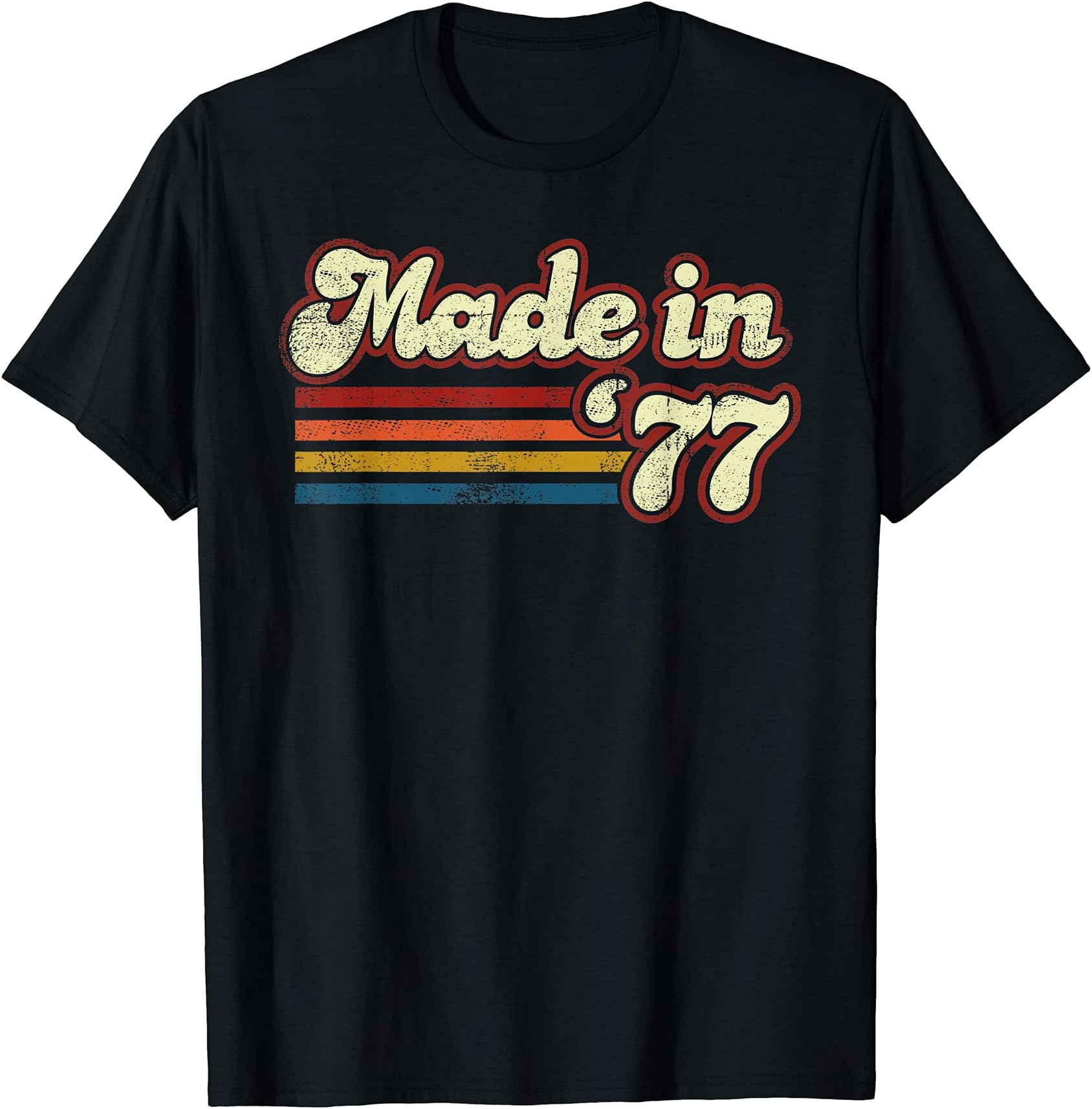 Vintage Retro Birthday TeeVintage 1977 44th Birthday Made in 1977 Born in 1977 T-ShirtOEKO-TEX STANDARD 100