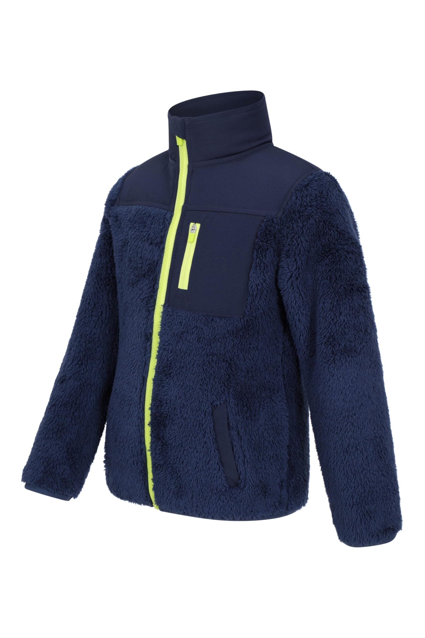 Mountain Warehouse Polaire recyclée Confortable pour Enfant - Sweat-Shirt décontracté Chaud, léger - avec Poches Avant - Idéal pour Le Camping et l'extérieur
