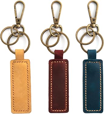 Personalized Key Chain Handmade Leather Engraved Keychain Custom Initials/Name Gift For Men & Women Monogrammed Customized Key Ring Accessories !
