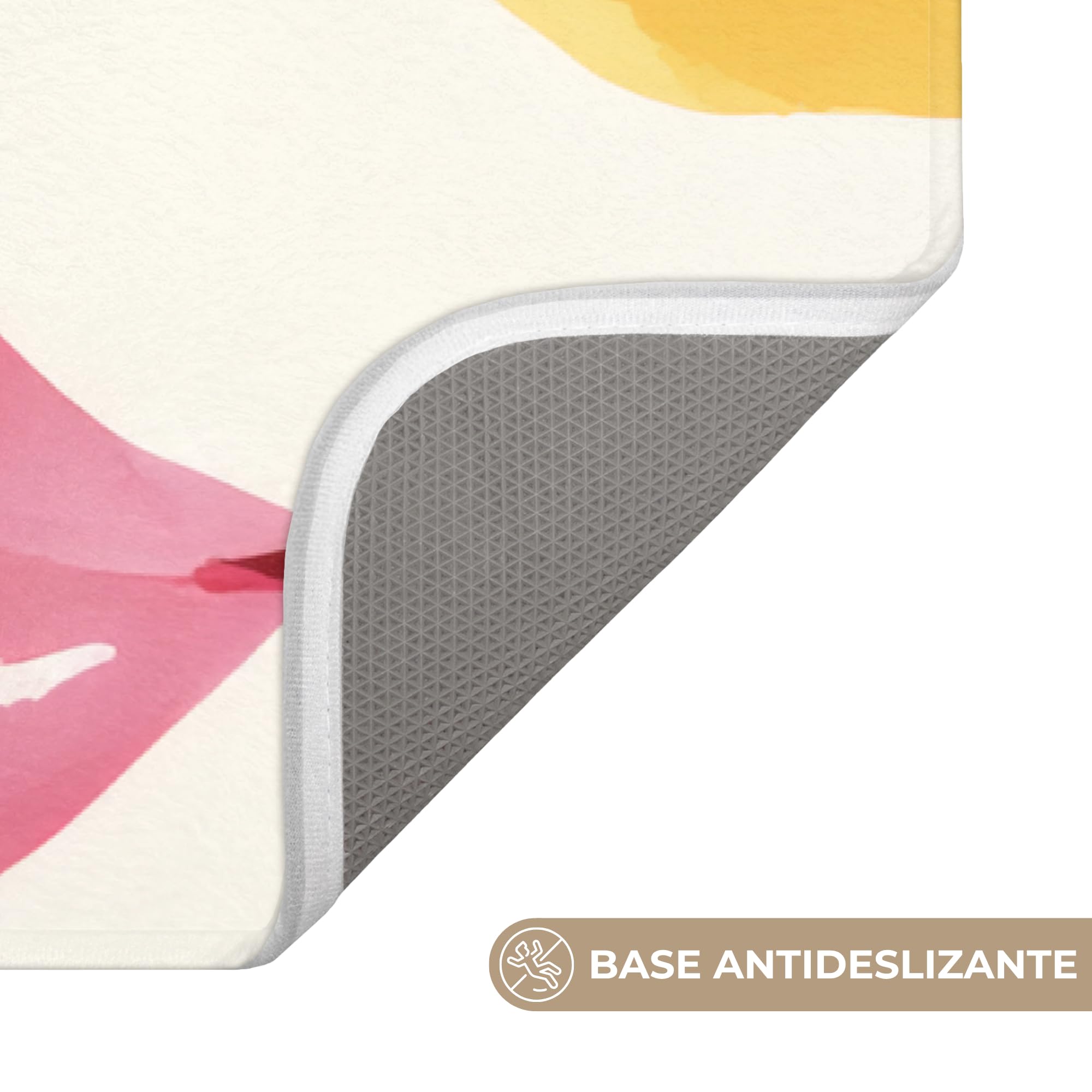 Alfombra De Baño Rectangular 90x60 cm Bathroom Bath Mat Lavable Tapete Antideslizante Alfombras Ducha Decoracion Alfombrilla Labios - Coloridos - Brillantes