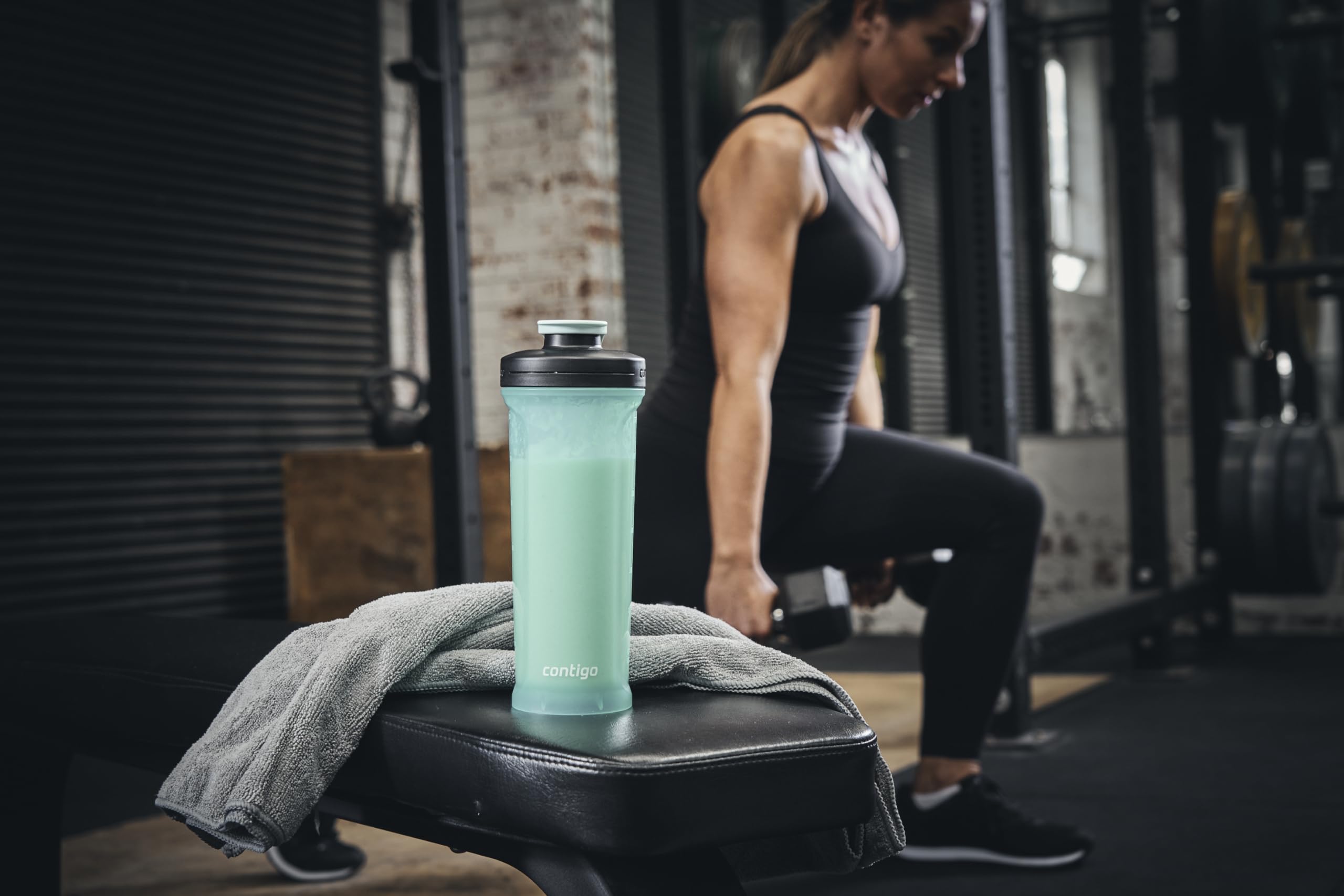 Contigo Shake Go Sporcu Suluğu & Shaker 820ML Turkuaz