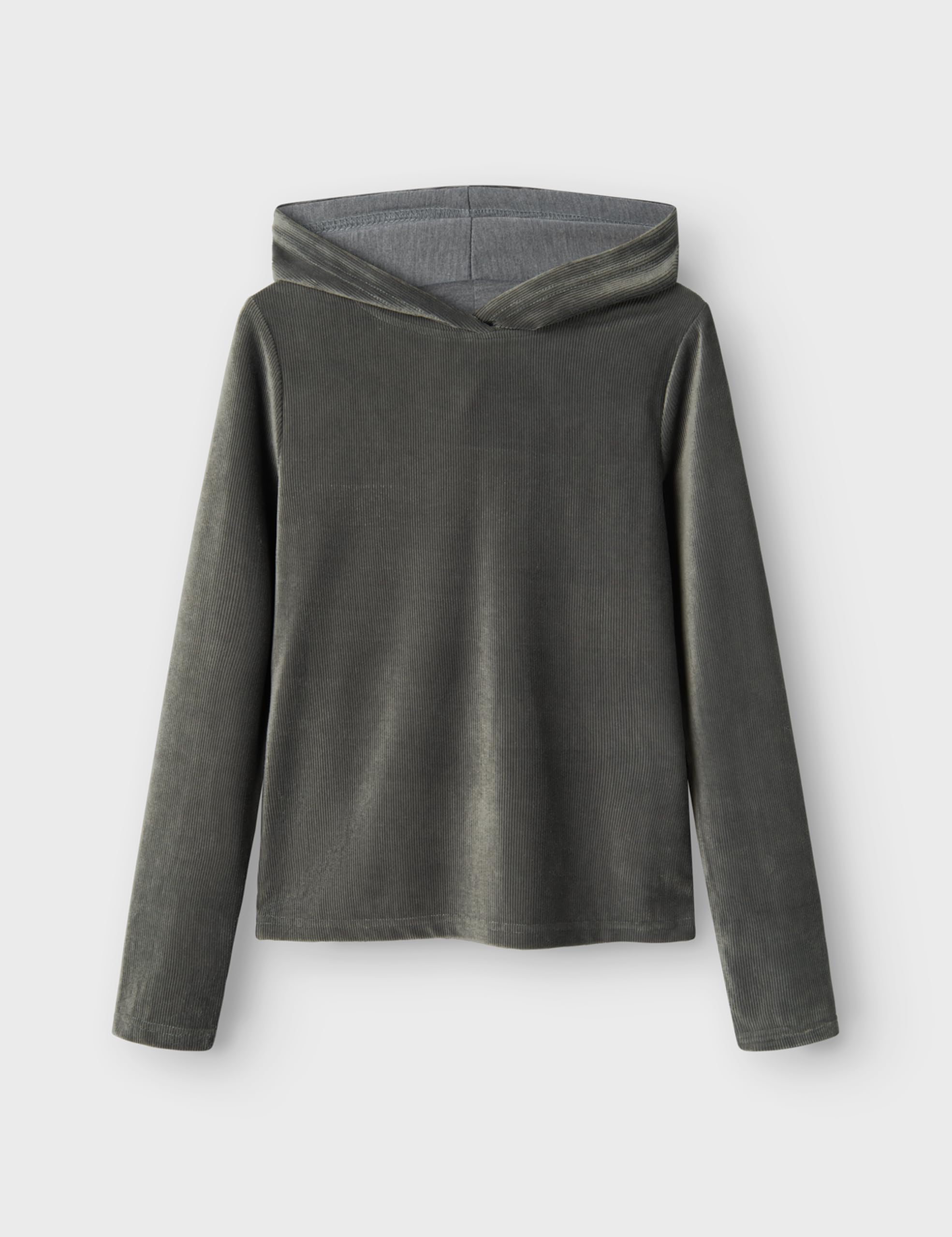NAME IT Dziewczęca Nkforinge Ls Slim Vel Top Wh koszulka z długim rękawem, Mulled Basil, 122-128