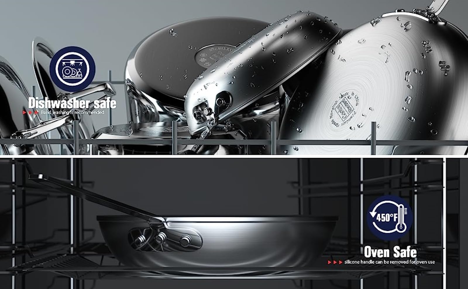 Cooks Standard Saute Pan Nonstick, Frying Pan 8-Inch Durable Heavy Duty Professional Aluminum Non-Stick Skillet Pan