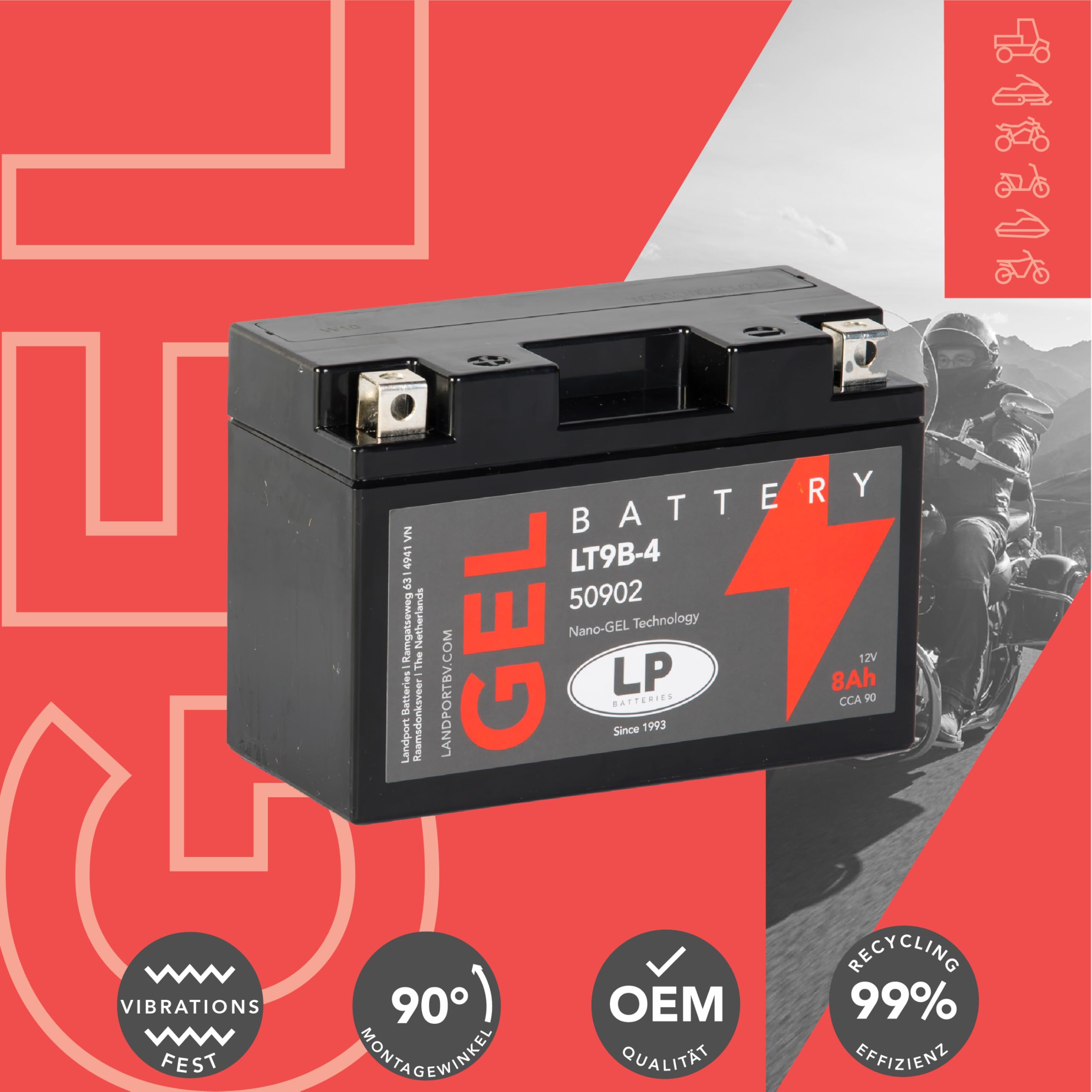 Landport Gel GTX7L-BS 12V 7Ah - Batería Costa Del Sol