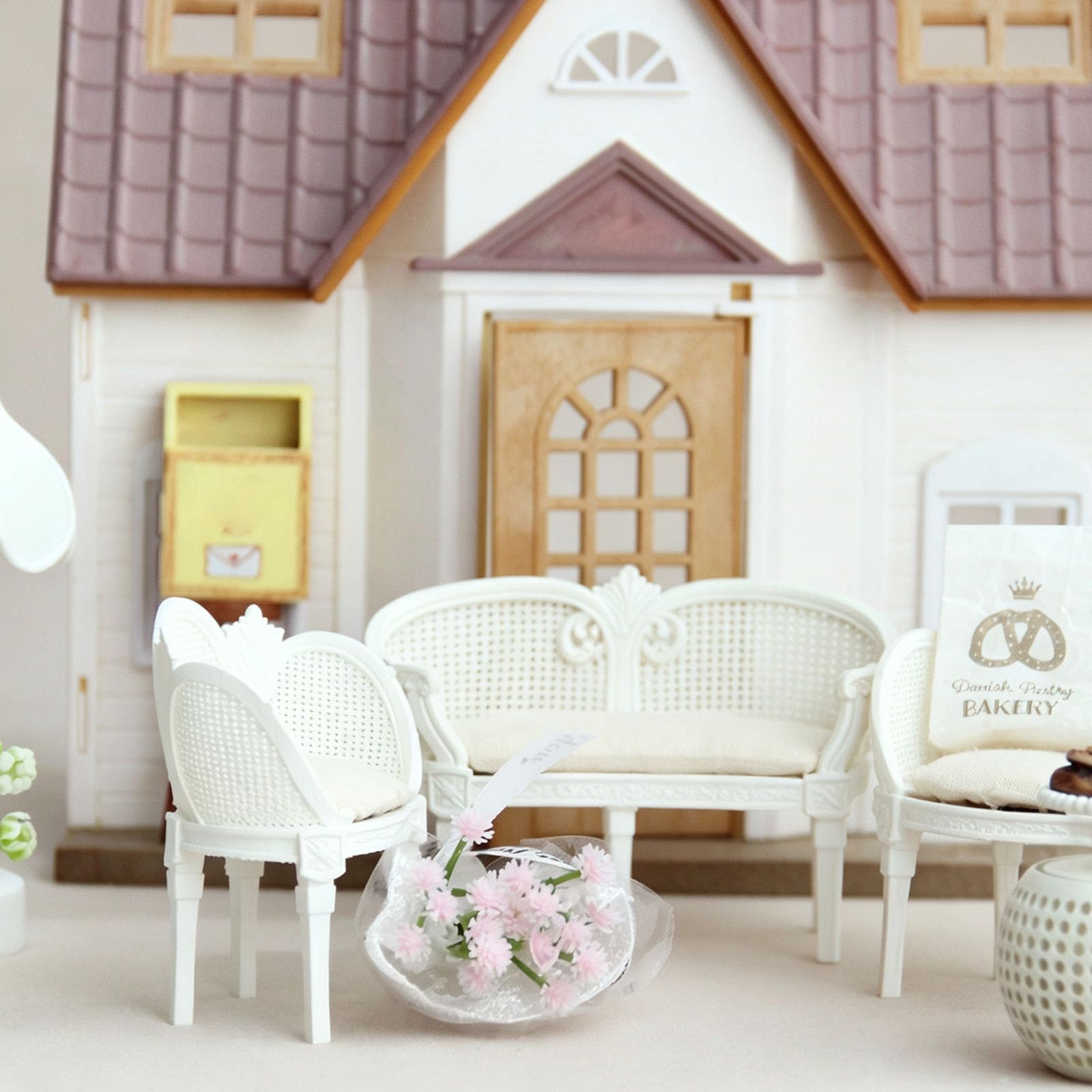 Miniatura Casa Vintage Divano Mobili Doppio