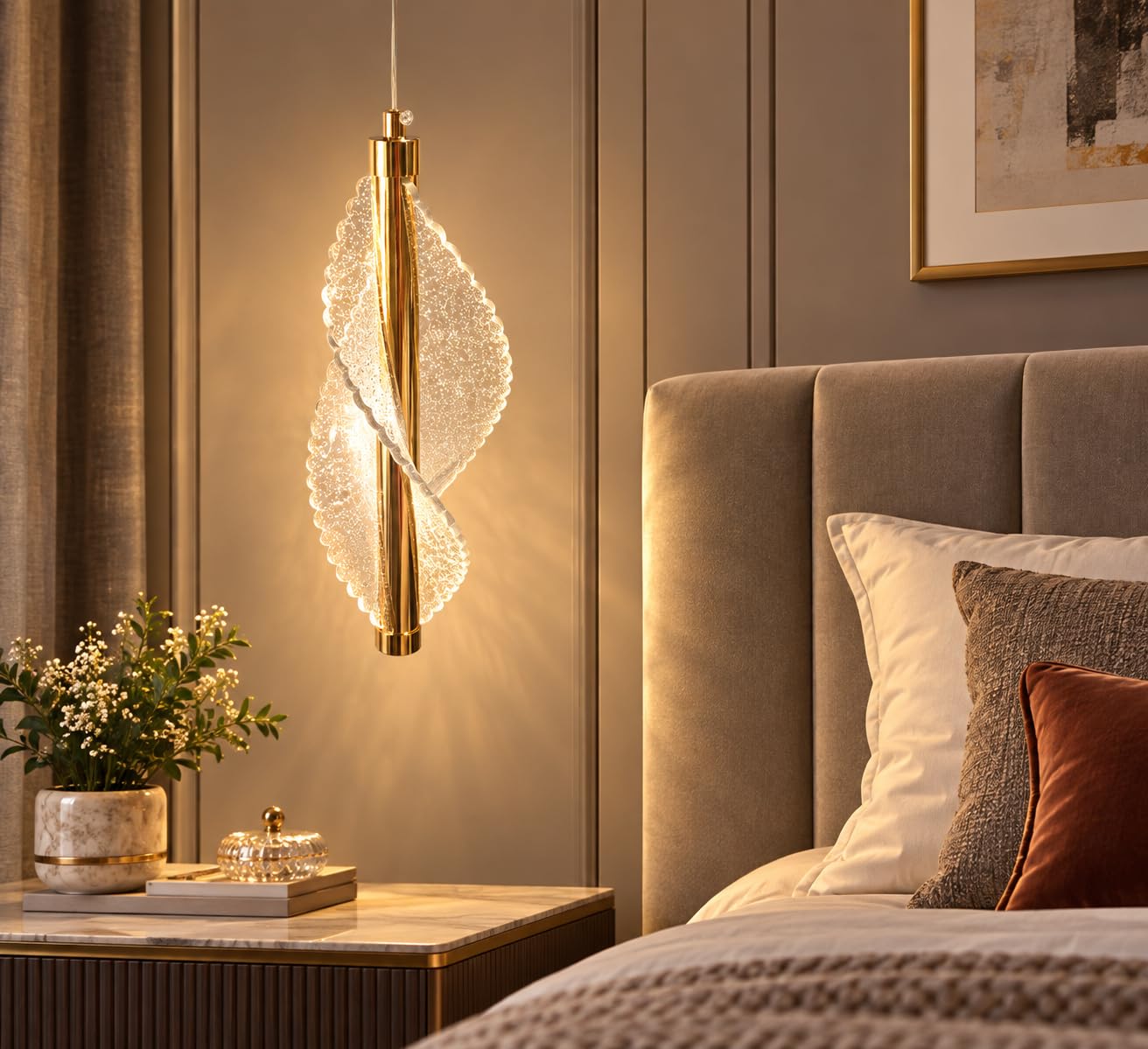 FILLISKA Colour Changing Pendant Light - FrenchGold -20