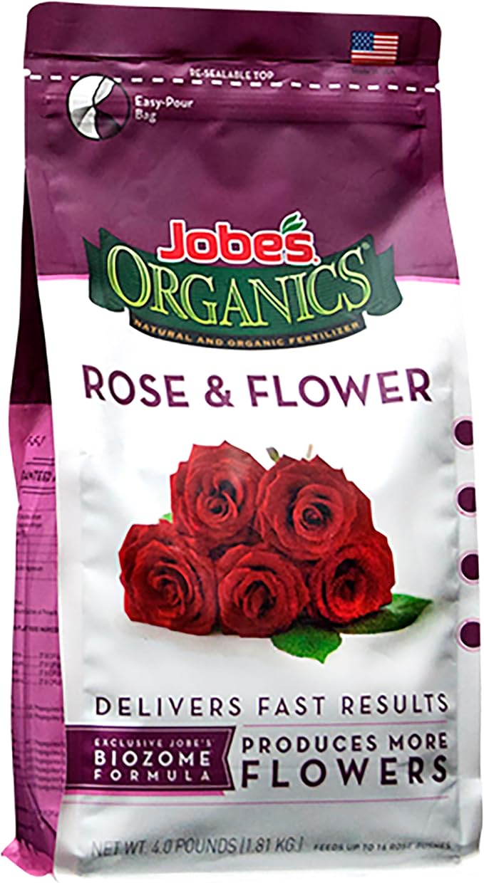 Fertilizante granulado orgánico Jobe's para rosas y flores 4 lb miniatura 3