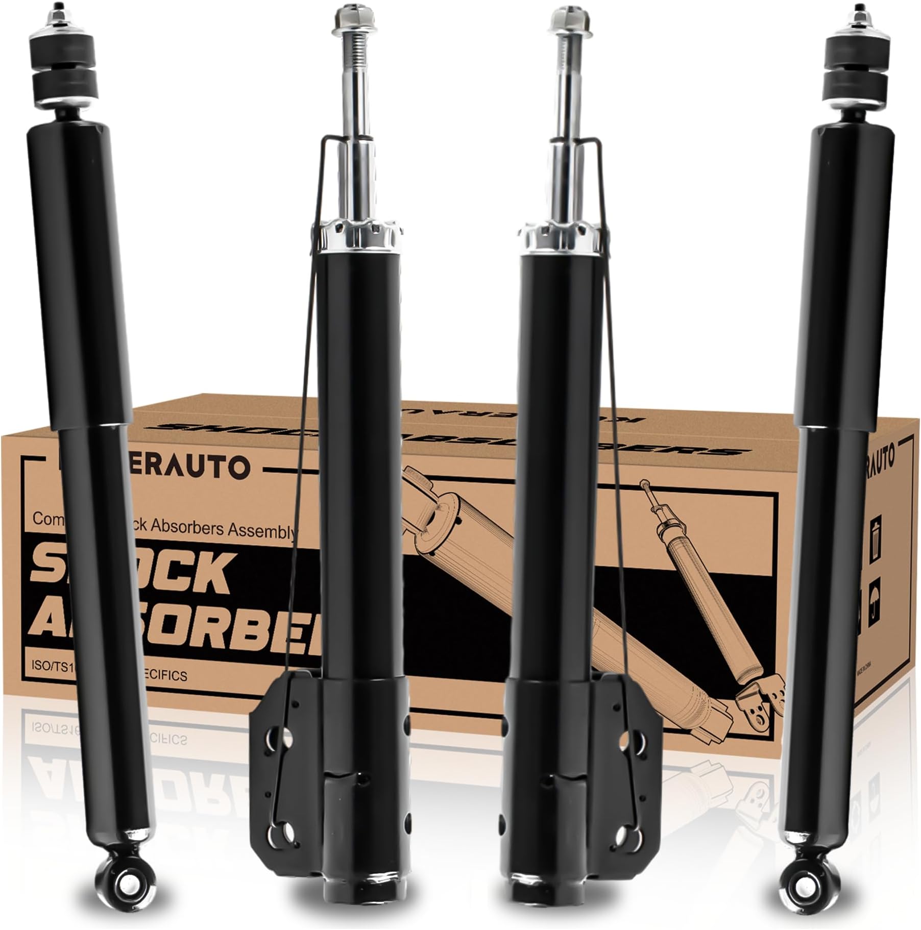 KUIPERAUTO Front and Rear Struts Complete Assembly Shocks Absorbers Compatible for 1994-2004 Ford Mustang GT Base Coupe, 71962 71963 4PCS