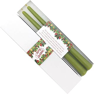 Handmade Beeswax Candles with Bayberry Legend-Lucky Bayberry Poem-Beeswax Tapers-Christmas Candles