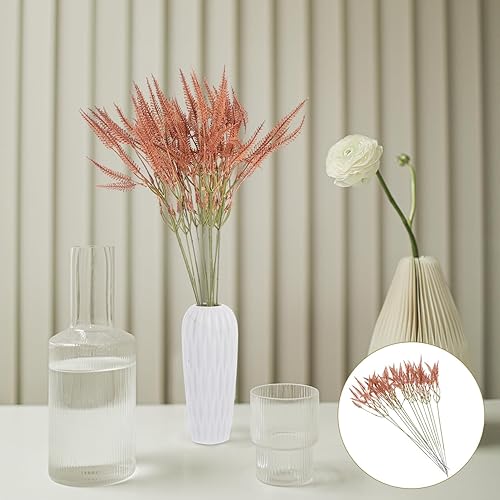 Miniatura 8 de VOSAREA Planta artificial DIY cola de conejo hierba arreglo floral de boda decoración de plantas falsas decoración del hogar