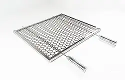 GRELHA INOX TELA GROSSA CABO CENTRAL 50x50cm, 55x50cm, 60x50cm ou 65x50cm VIP INOX (50x50)