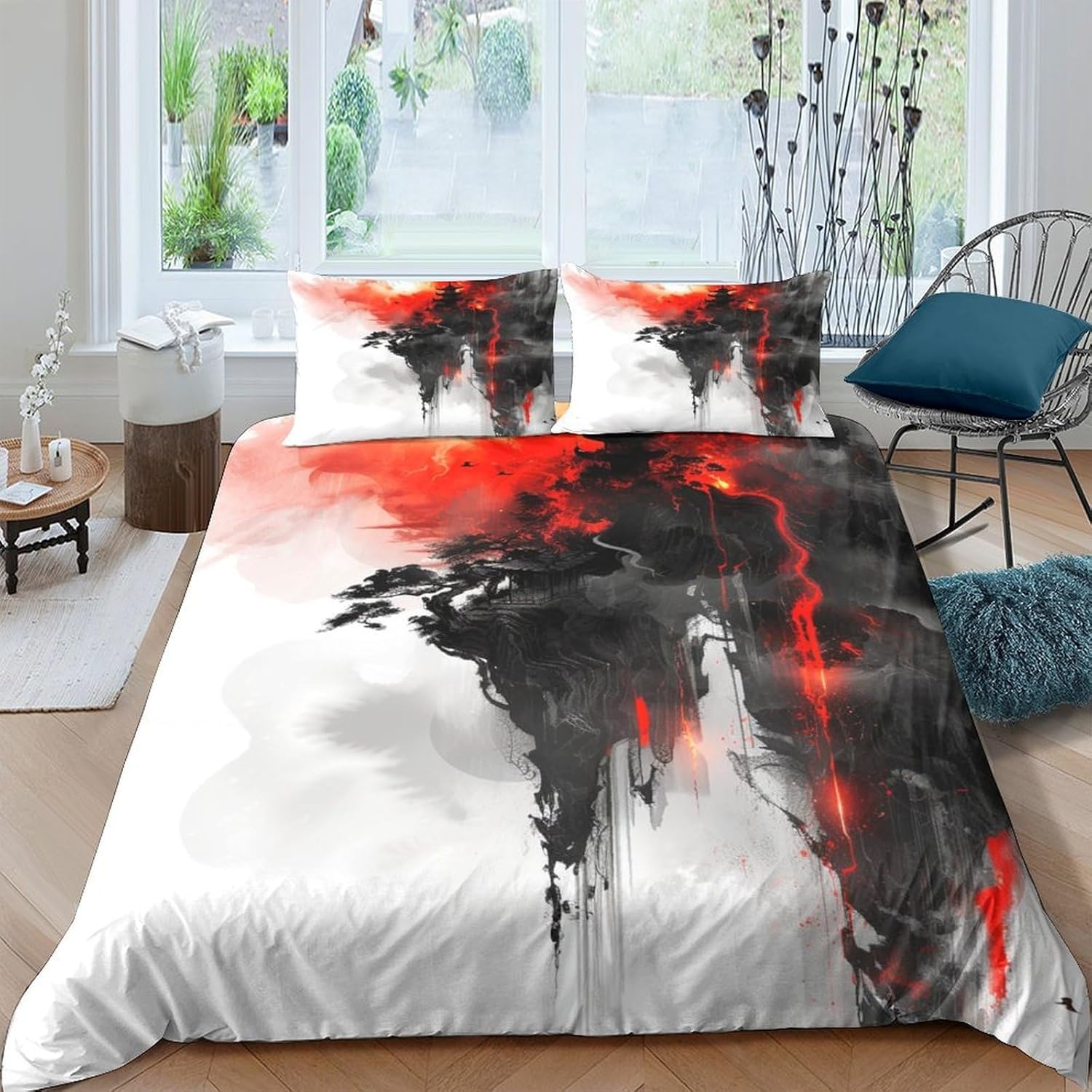 Housse de couette anti-allergie 200x200 cm pour lit 1 ou 2 personnes
