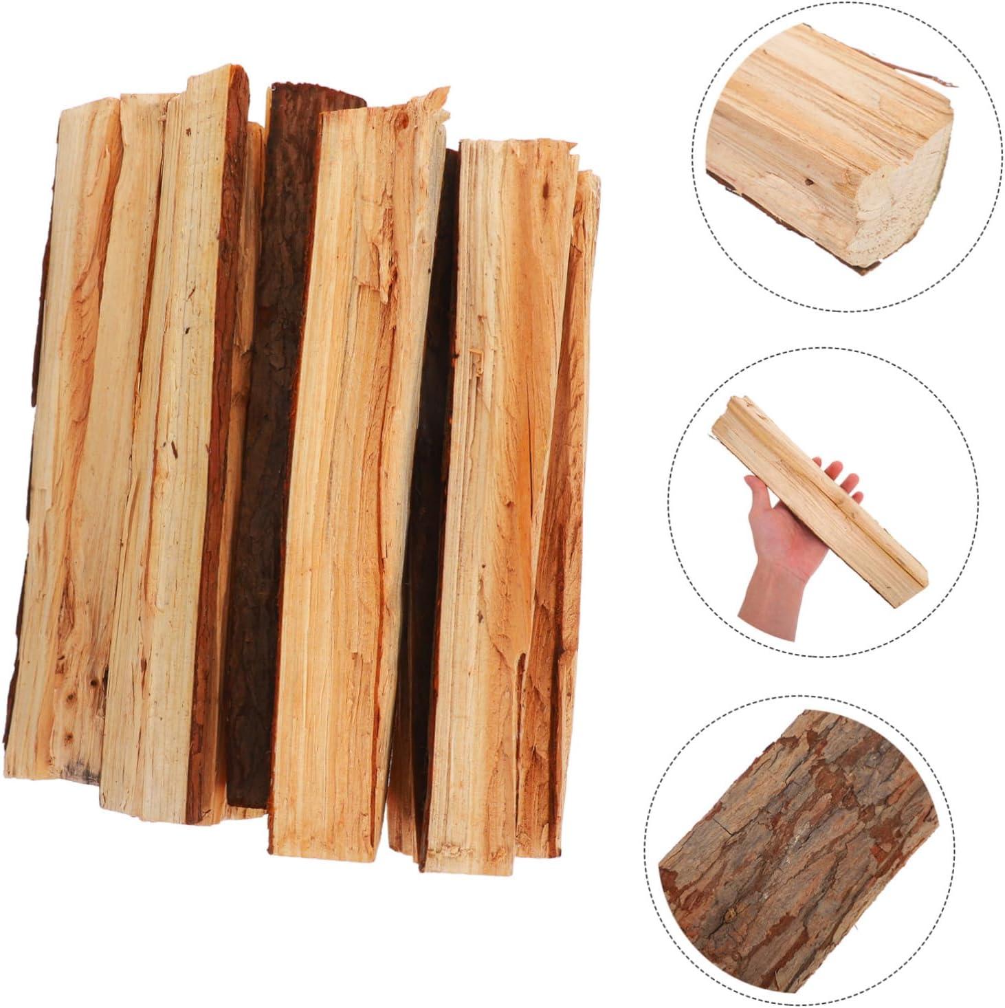 10pcs Chimney Woods Decor Artificial Fire Logs for Fireplace Faux Decorative Logs Warm Ambiance for Home Decoration