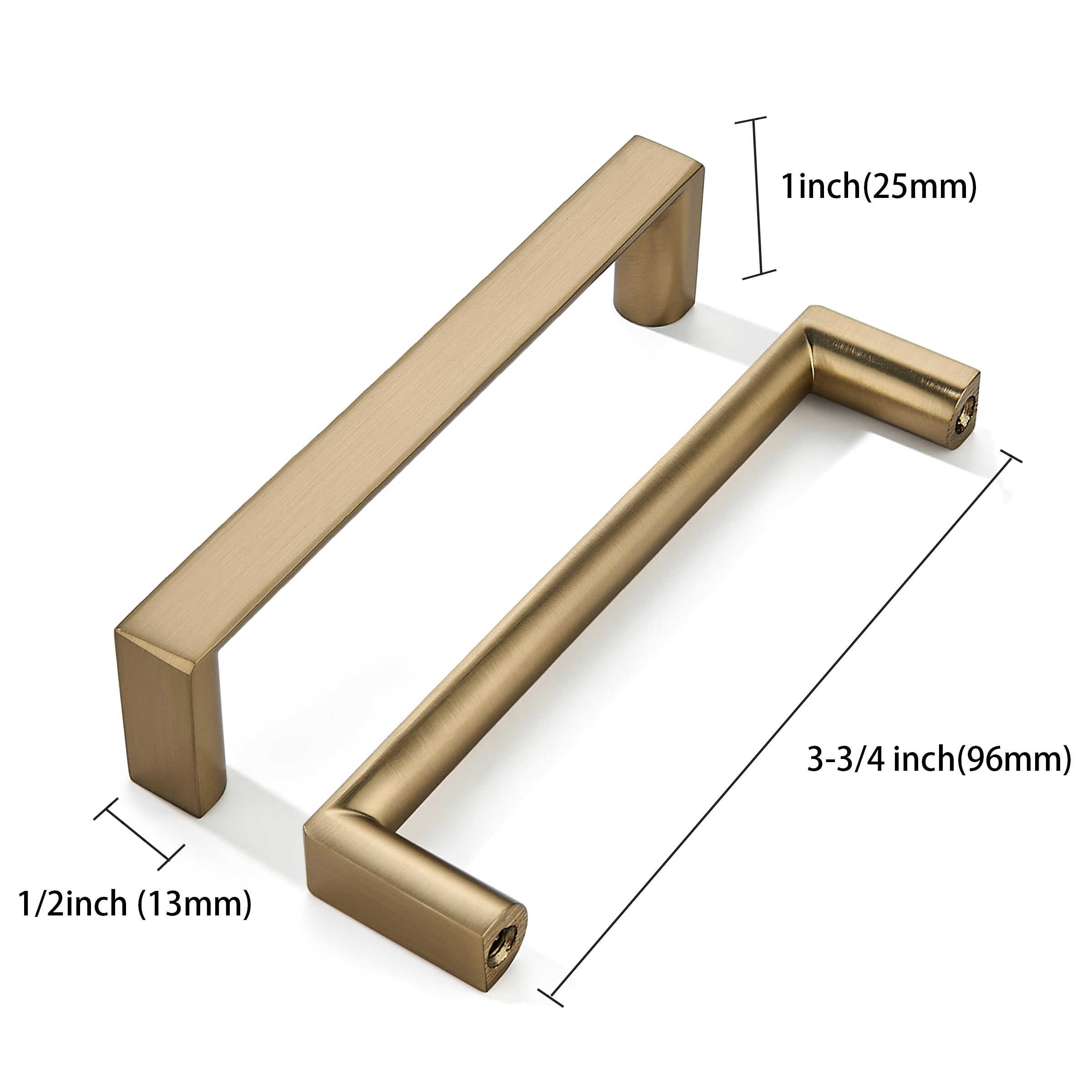 KHTUMEWARE-170038 Champagne Bronze Cabinet Pulls CTC 3-3/4 in (96 mm) 2-Pack in Champagne Bronze — KHTUMEWARE