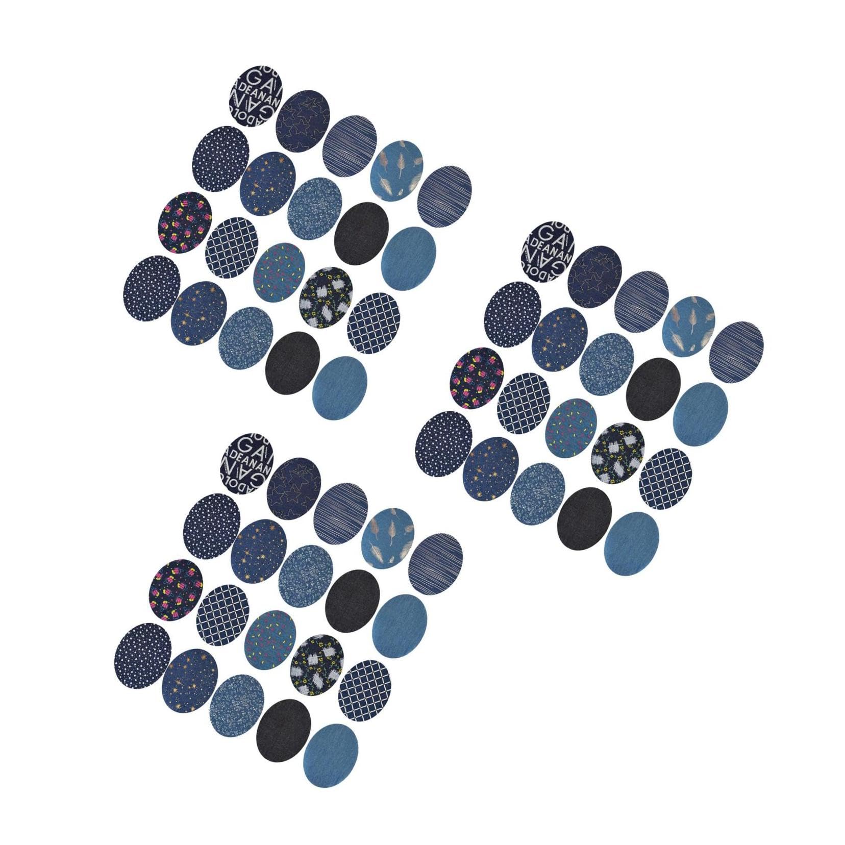 Operitacx 60stücke Diy Denim Applikationen Bedruckte Bügelflicken Für Jeans Und Kleidung Zufällige Farben Zum Dekorieren Und Reparieren Von Kleidung Taschen Und Mehr