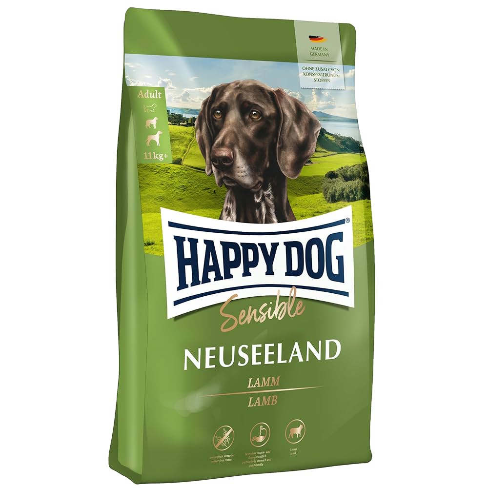 HAPPY DOG ミニパピー 子犬用 無添加 ドッグフード 4Kg 【訳あり】 ミニ センシブル パピー (ラム&ライス) | HAPPY DOG -ドイツ製の