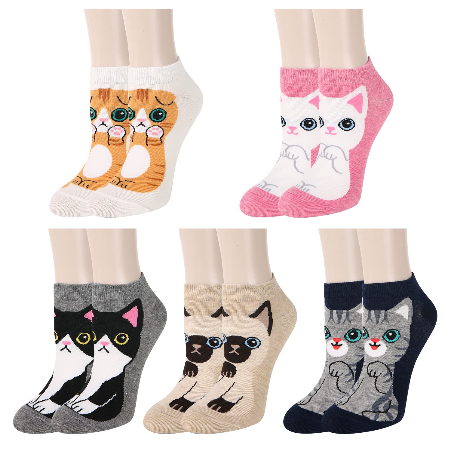 Benefeet Sox Womens Cute Ankle Socks Girls Novelty Fun Low Cut Socks Colorful Patterned Casual Cotton Short Summer Sock