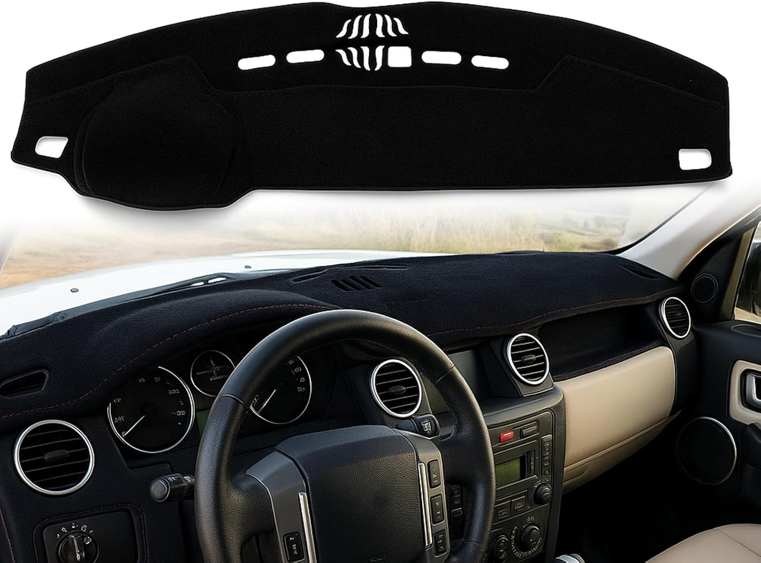 Dashboard Cover fit for Land Rover 2009-2005 LR3,2016-2010 LR4,2013-2006 Range Rover Sport Dash Cover Nonslip Dash Mat Pad Protector Interior Accessories(Without HUD Models)