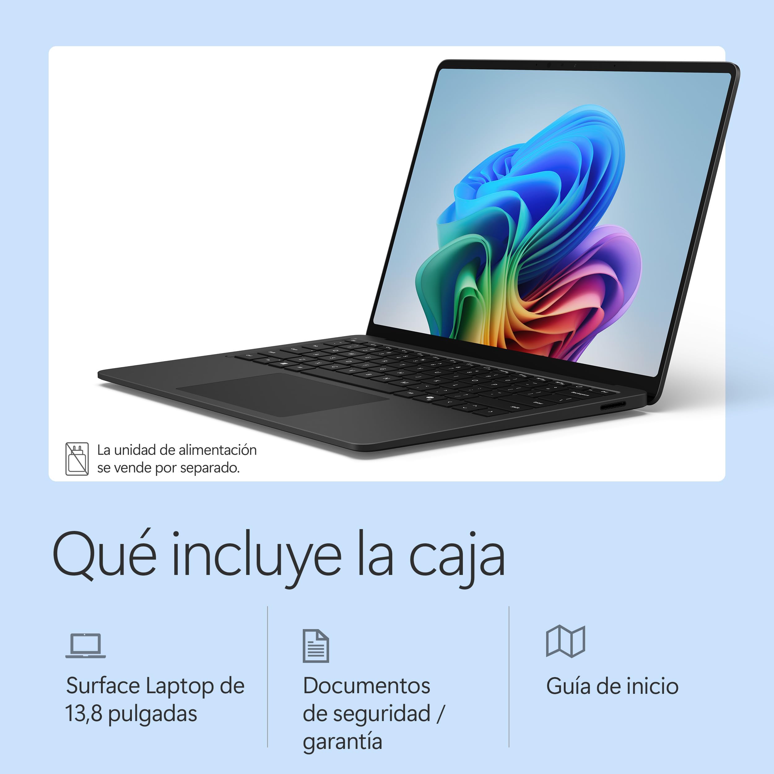 Microsoft Surface Laptop | 13.8" LCD | Snapdragon X2 Plus (10 Core) | 16GB de RAM | SSD 512GB | Negro | Windows 11 Home | Último Modelo (8ª edición)