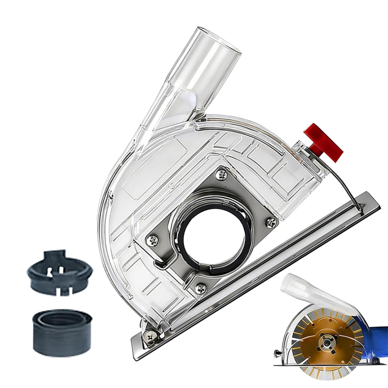 Amoladora antipolvo con pantalla protectora de corte | Accesorio recogedor de polvo para amoladora angular – Para hormigón, piedra, mármol, granito, reparaciones exteriores industriales