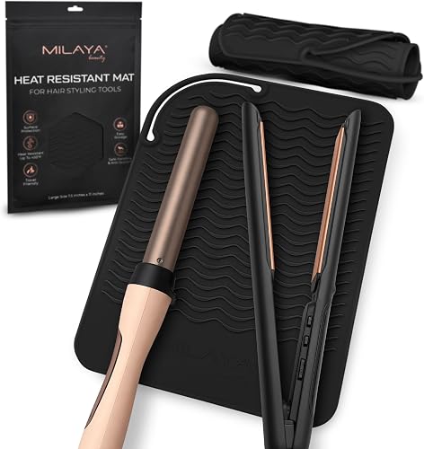 Heat Resistant Mat - Iron Mat - Curling Iron Holder - Silicone Heat Resistant Mat - Makeup Mat - Hot Tools Mat - Hot Tools Flat Iron Holder