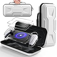 Vista 13 de FYOUNG 3 in 1 Accessories Bundle for Playstation Portal, Carrying Case & Hard PC Clear Cover Set with Screen Protector, Protective Shell Portable