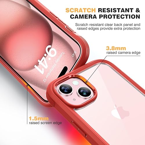 Miniatura 525 de Diaclara - Funda diseñada para iPhone 14 Pro Max, resistente, de cuerpo completo, con protector de pantalla sensible al tacto y antiarañazos + Blanco