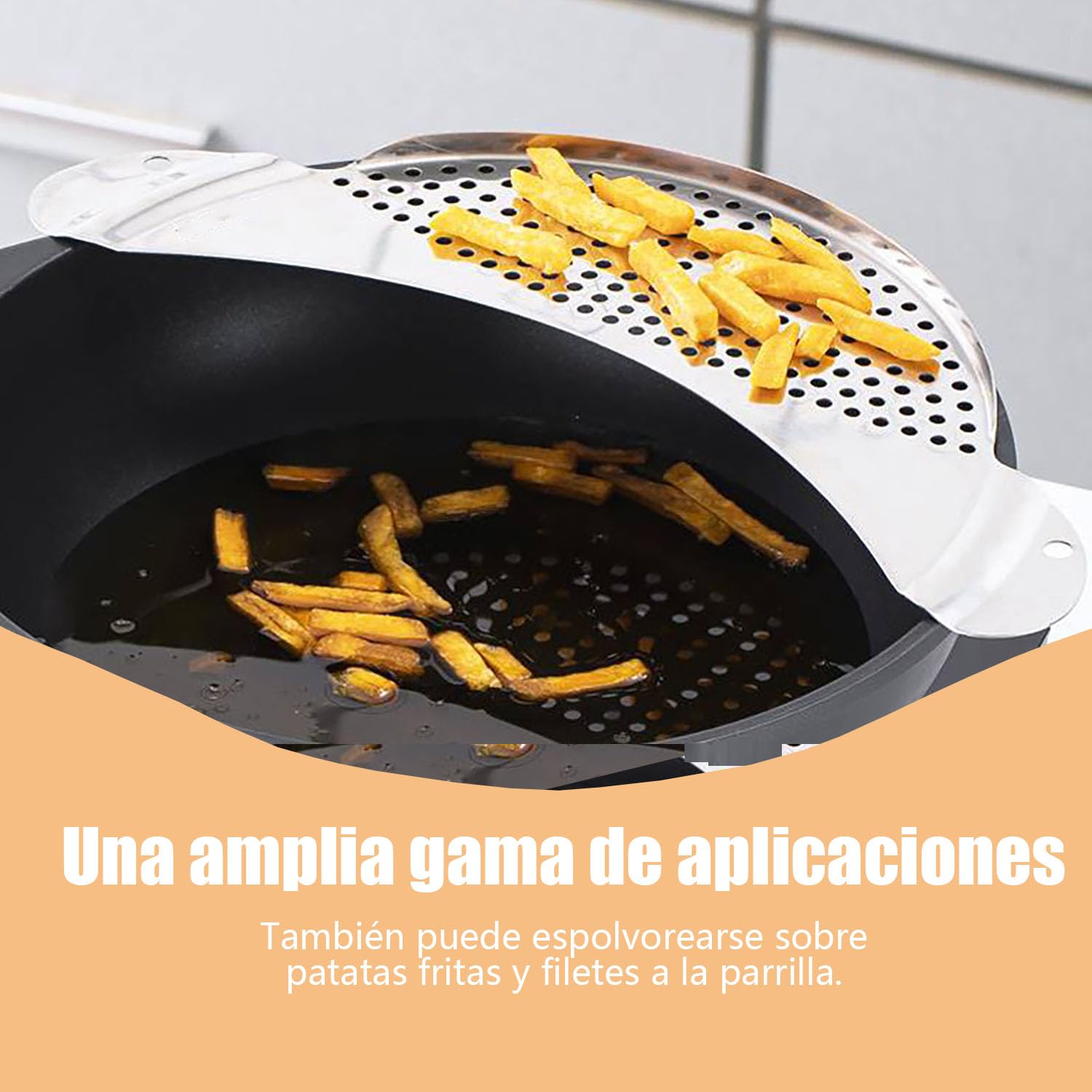 Colador De Cocina De Silicona, Plegable, Apto Para Todo Tipo De Ollas Y Sartenes, Perfecto Para