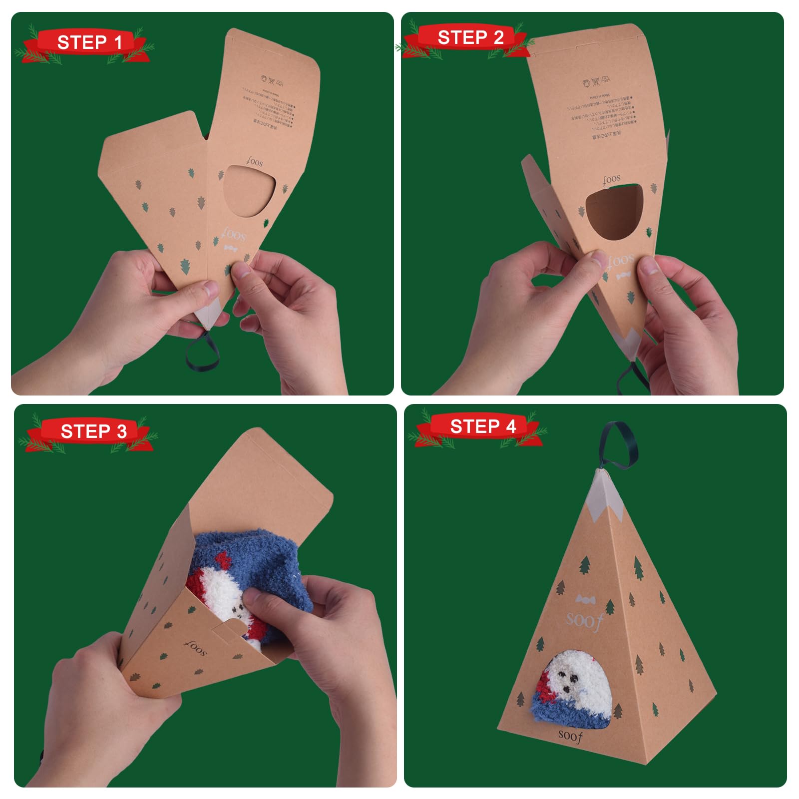 CZMAO 5 Paia Calzini da Babbo Natale, Calzini di Natale, Motivo di Natale Caldo Calzini di Cotone Festivi, Calzini di Natale, Calzini di Natale Animal Pattern Cartoon