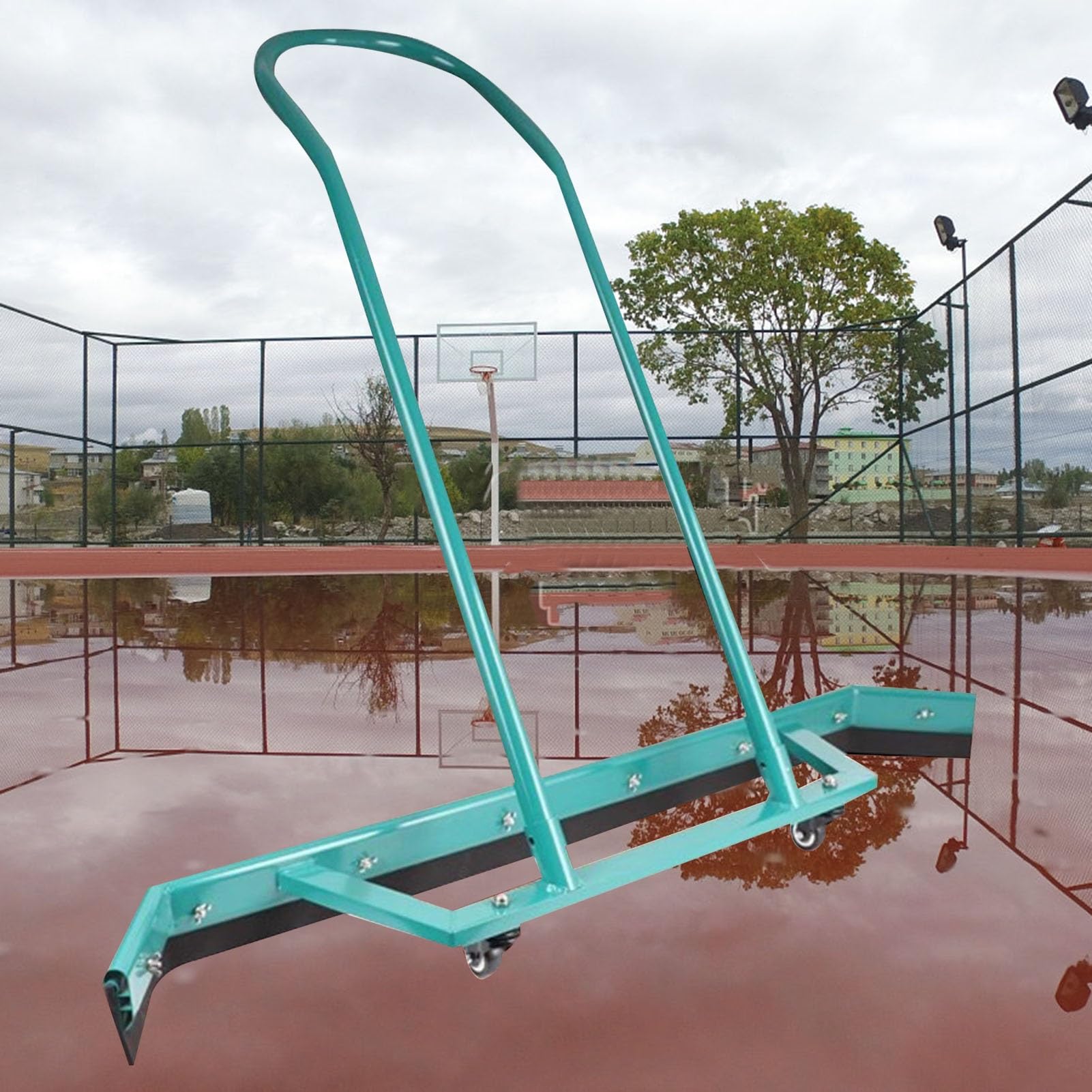 Escobilla de goma pista de tenis Pro Escoba De Goma Para Pista De Tenis, Aluminio Muy Resistente Escoba Secadora Para Pista De Tenis/ Escobilla De Goma Para Quitar El Agua Del Suelo Barredora Con Rued
